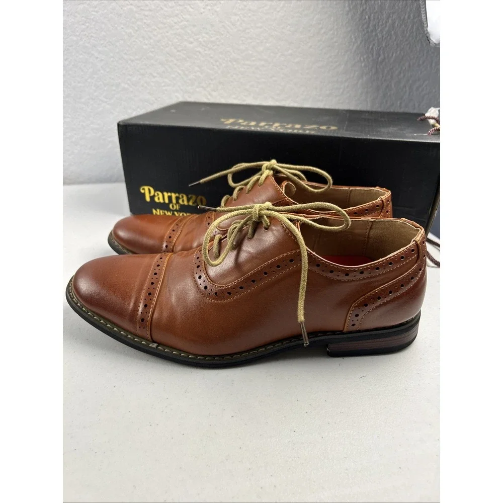 Parrazo of New York Men's Oxford Shoes‎ Brown Size 8 Lace Up